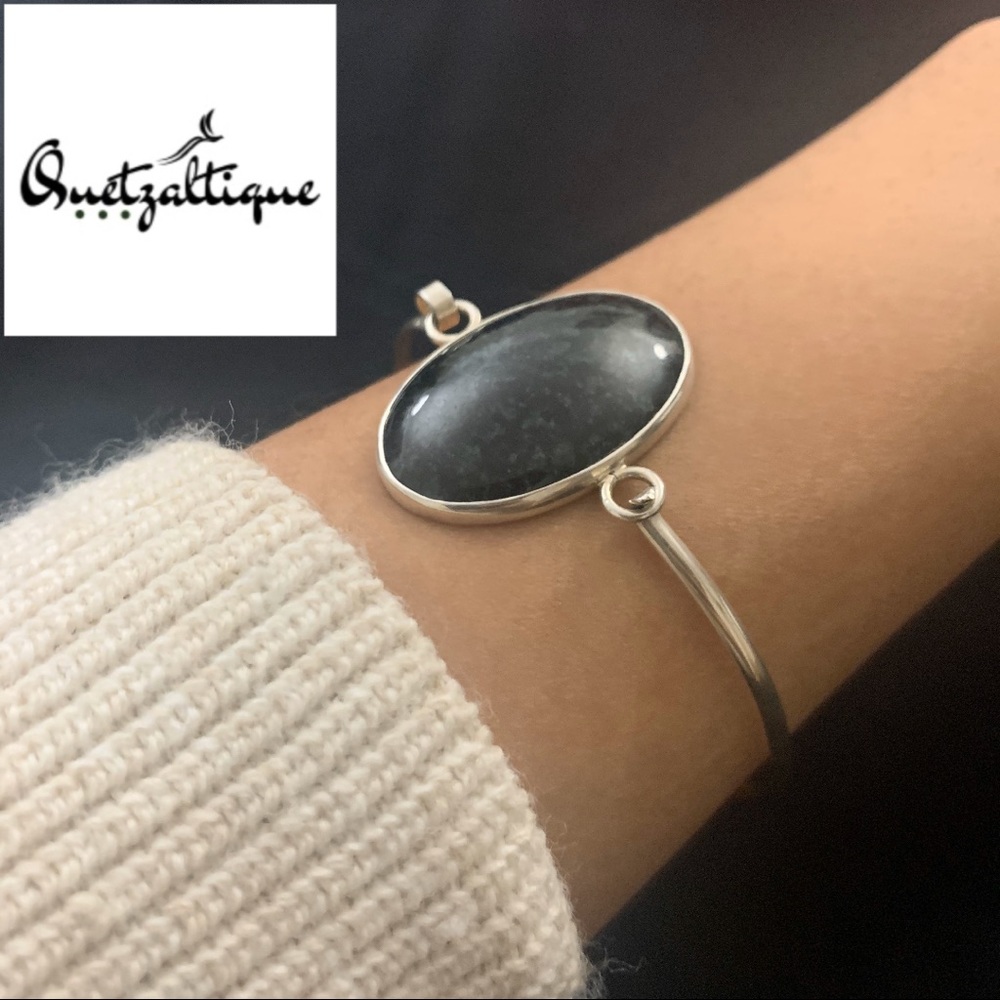 Sterling silver with real Guatemalan jade ✨